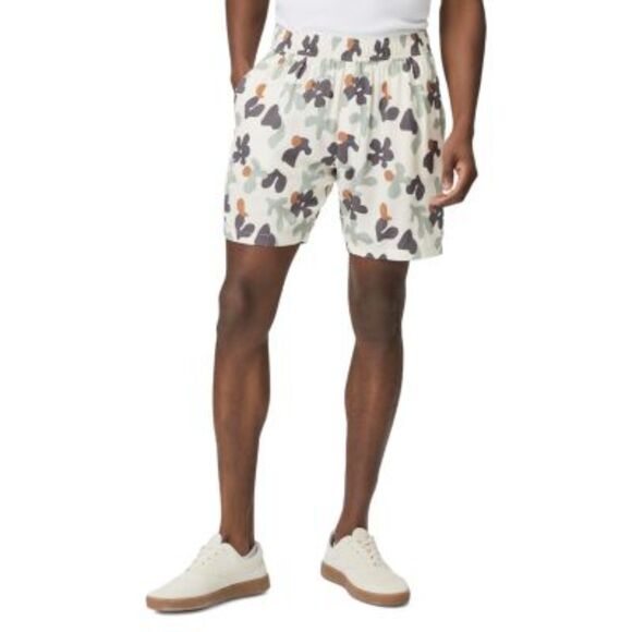 PAIGE Shorts Mens Large Cream Pull On Drawstring Lightweight Abstract SANDA $169 - Picture 1 of 12